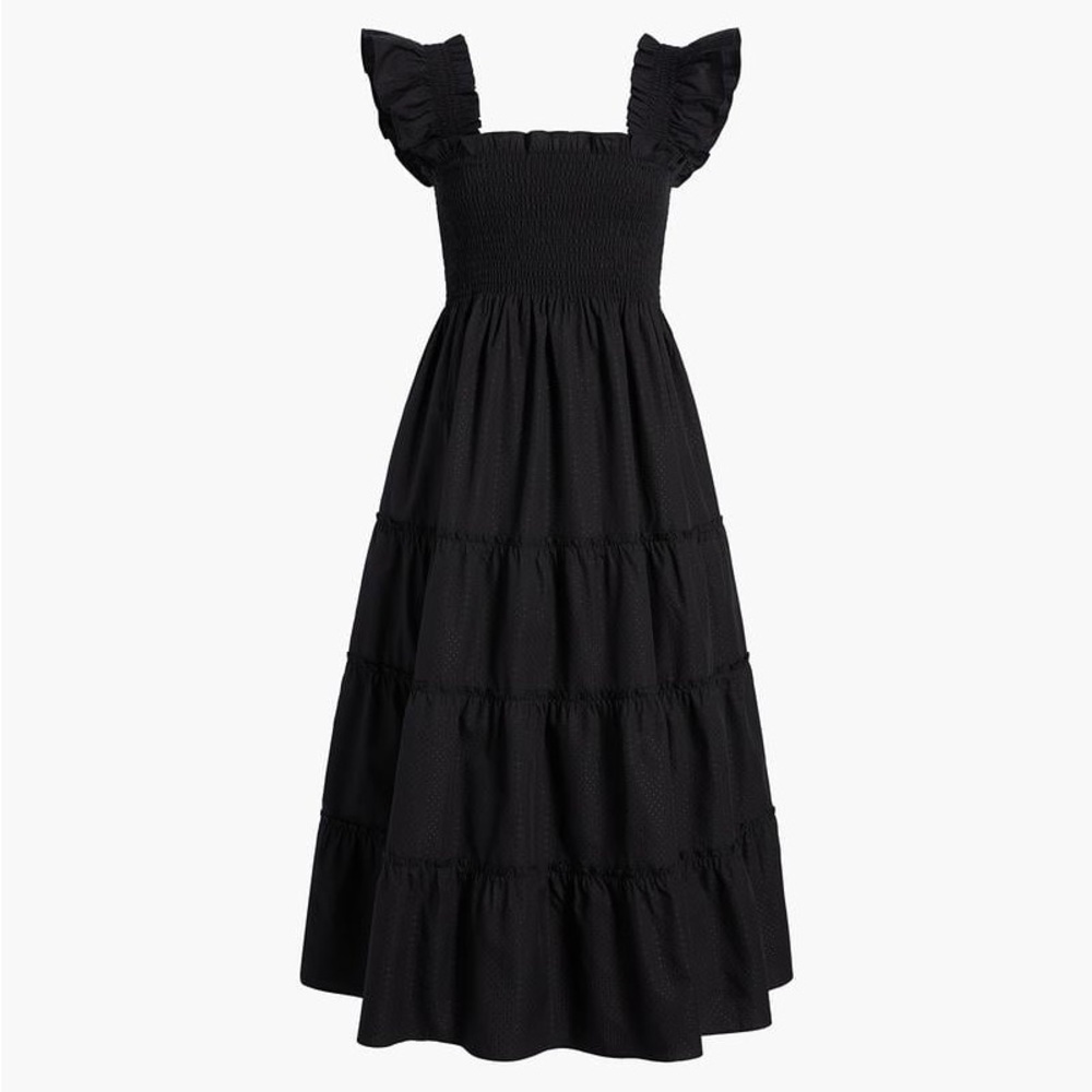 Hill House - Ellie Nap Dress in Black Swiss Dot - size Large